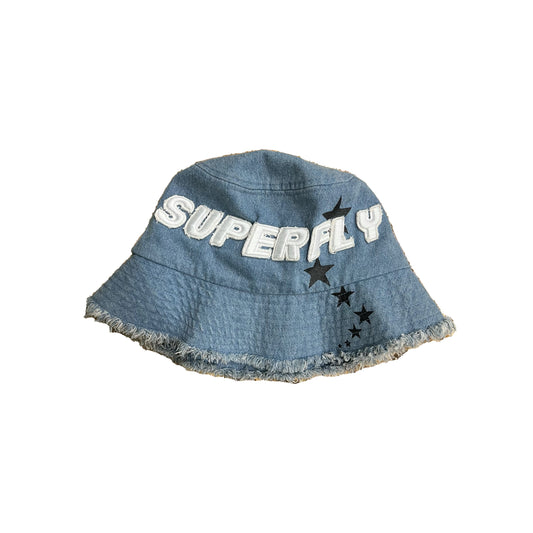 BLUE DENIM BUCKET HAT